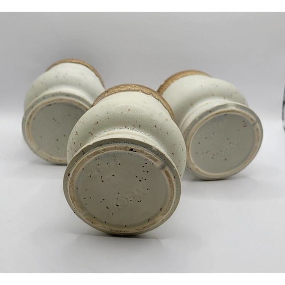 Set Of 3 Vintage McCoy Pottery Brown & Gray Drip Speckled Stoneware Coffee Mugs - Picture 7 of 13